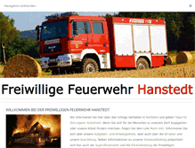 Tablet Screenshot of feuerwehr-hanstedt.de